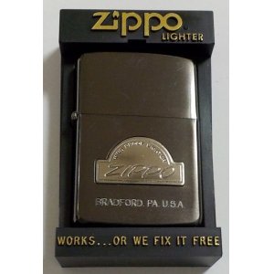 画像: ★１９８７年４月 VINTAGE オールドメタル エンブレム！ブラックサテン ZIPPO！未使用品C