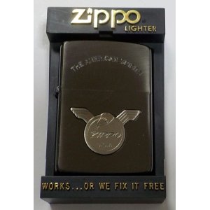 画像: ★１９８７年４月 VINTAGE オールドメタル エンブレム！ブラックサテン ZIPPO！未使用品Ａ