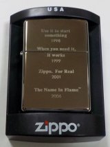 画像: ☆Zippo社 歴代ライター標語（１９９８年〜２００６年）２００７年 Black Ice Zippo！新品