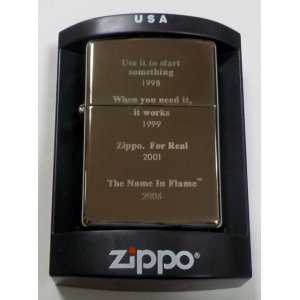 画像: ☆Zippo社 歴代ライター標語（１９９８年〜２００６年）２００７年 Black Ice Zippo！新品