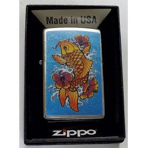 画像: ☆和柄！鯉とハイビスカス！Carp with Hibiscus ☆ ２０２３ USA  ZIPPO！新品