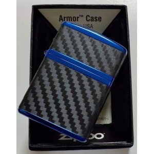 画像: ☆豪華！ARMOR CARBON SERIES！４面連続カーボン貼り ブルーカラー ZIPPO！新品