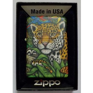画像: ☆レオパード達！森の動物達！Mysteries of the Forest 世界限定 ５面連続フルカラー Zippo！新品B