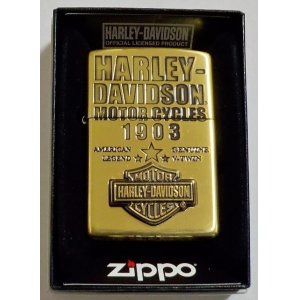 画像: ☆HARLEY-DAVIDSON！１９０３ ロゴマークメタル 真鍮いぶし ２０２２年 JAPAN MODEL ZIPPO！新品