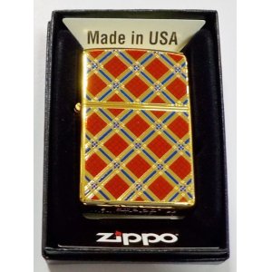 画像: ☆豪華！DIA！両面ダイア柄デザイン☆ゴールド＆レッド ２０２３年 ZIPPO！新品