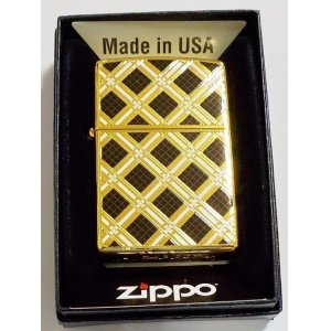 画像: ☆豪華！DIA！両面ダイア柄デザイン☆ゴールド＆ブラック ２０２３年 ZIPPO！新品