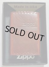画像: ★本牛革 職人手縫い！渋い・・ ダメージレッドレザー！ZIPPOロゴ 革巻き ＺＩＰＰＯ！ 新品