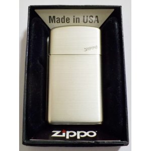 画像: ☆大きい スリム！重量感あふれる・・アルミジャケット仕様！２００２年２月（B）製　シルバー　Slim  Zippo！未使用品