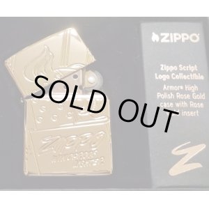 画像: ☆☆☆世界限定！アーマー ROSE GOLD！ローズゴールド Script Logo Collectible Armor Hp Zippo！新品