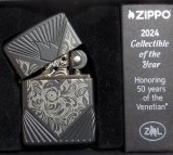 画像: ☆☆☆伝統の・・ベネチアン柄★誕生５０周年記念 Collectible Of The Year ２０２４！４面彫刻 限定 ARMOR BLACK ZIPPO！新品