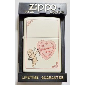 画像: ♡バレンタインDAY！可愛い・・エンジェル！全面ホワイト １９９７年１０月 ZIPPO！未使用品