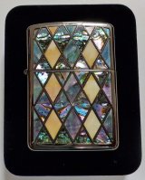画像: ☆☆豪華アーマー！ベネチアンテイストシェル 両面天然貝 ２００３年１２月 ブラック ARMOR ZIPPO！未使用品A