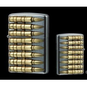 画像: ★弾丸 １６発！超ヘビー 両面マシンガン DANGAN ２００８年 ZIPPO！新品Ａ