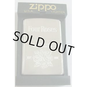 画像: ☆Ｆｏｕｒ Ｒｏｓｅｓ！フォアローゼス バーボン シルバー加工 ２００１年 ZIPPO！新品