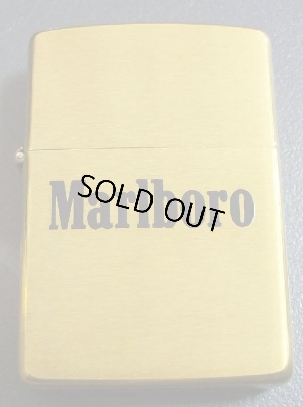画像1: ★マールボロ！Marlboro １９９２年 黒ロゴ 真鍮 Solid Brass Ｚｉｐｐｏ！新品