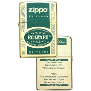 画像: ☆ROSEART ５０周年＆ZIPPO ７５周年 コラボ・ゴールド ２００７年 ZIPPO！新品