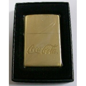 画像: コカ・コーラ！Coca-Cola ２００８年 ロゴ ゴールドサテン  ZIPPO！新品