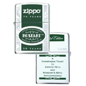 画像: ☆ROSEART ５０周年＆ZIPPO ７５周年 コラボ・シャンペン ２００７年 ZIPPO！新品