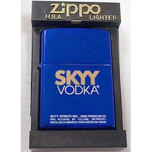 画像: ☆ＳＫＹＹ！マドンナお気に入りの・・ウォッカ！ブルー  ２００１年 ZIPPO 新品