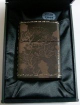 画像: ★龍神！渋い レザー革巻き ブラウン 和柄 ２００６年 ＺＩＰＰＯ！新品