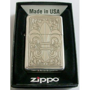 画像: ☆豪華！ユリ　両面 ゆりデザイン！銀いぶし　ZIPPO！新品