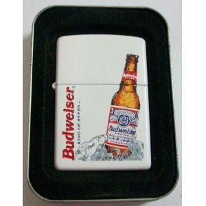 画像: ☆バドワイザー！Budweiser Beer ボトルデザイン ２０００年 ホワイト ZIPPO！新品