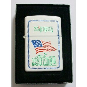 画像: ★２０数年前の・・USA 星条旗 全面ホワイト＆オールドデザイン ZIPPO！新品A