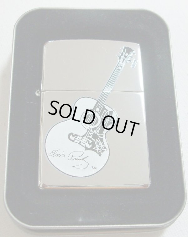 画像1: ☆ＥＬＶＩＳ ＰＲＥＳＬＥＹ！エルヴィス・プレスリー　Gibsonギター柄 ２００４年 ZIPPO！新品