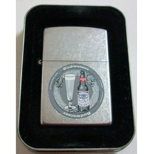 画像: ☆バドワイザー！Budweiser Beer ボトル＆グラス ２００２年  ZIPPO！新品