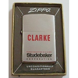 画像: １９６６年 VINTAGE 米国企業 CLARKE ZIPPO 未使用品