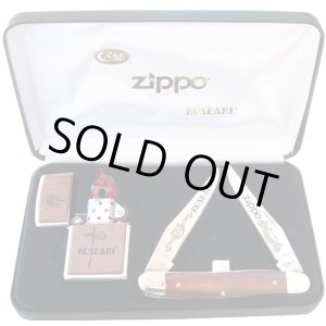 画像: ☆ZIPPO社７５周年＆ROSEART社 ５０周年 Case 豪華ナイフ＆ZIPPOセット！新品