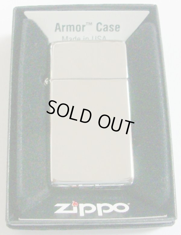 画像1: ★生産終了 スリムアーマー！フラットトップ Slim Armor High Polish Chrome 鏡面 発売最初期 2010A Zippo 新品