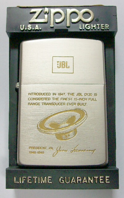 ☆JBL！伝統のサウンド・・JBL スピーカー！１９９１年７月 ZIPPO 新品 