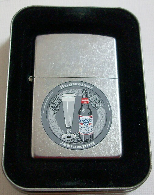 画像: ☆バドワイザー！Budweiser Beer ボトル＆グラス ２００２年  ZIPPO！新品