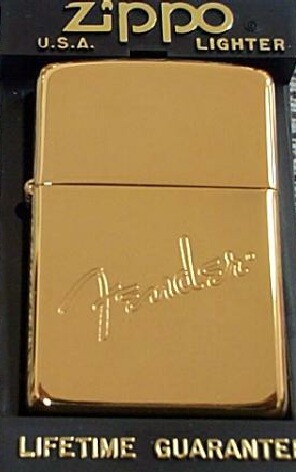 ☆Fender USA！フェンダー・ ロゴマーク １９９６年６月 GOLD ZIPPO 