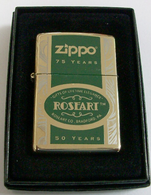 画像: ☆ZIPPO社７５周年 ＆ ROSEART社 ５０周年記念 コラボ・シャンペン ZIPPO！新品