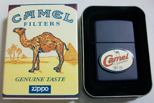 画像: ☆CAMEL！キャメル １９９８年６月 １９１３メタル  ネイビー ZIPPO！新品 