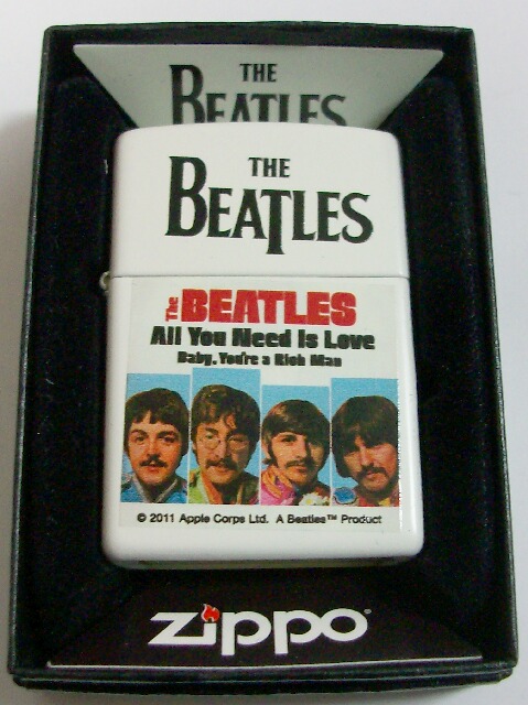 画像: ☆THE BEATLES！ビートルズ！２０１１年  All Need Is Love ホワイト ZIPPO！新品