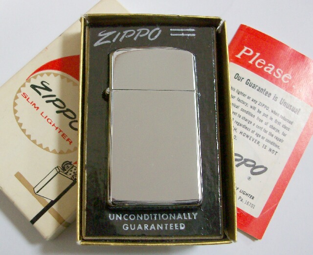 画像: ☆１９６３年 VINTAGE ＃１６１０　スリム　鏡面　ZIPPO！未使用品