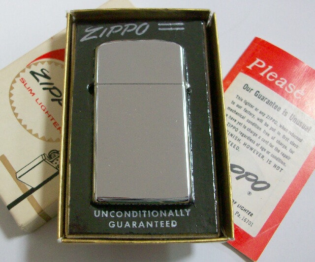 画像: ☆１９６３年 VINTAGE ＃１６１０　スリム　鏡面　ZIPPO！未使用品