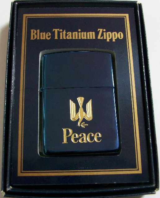 zippo Peace Blue Titanium 限定品 1995年製福のzippo