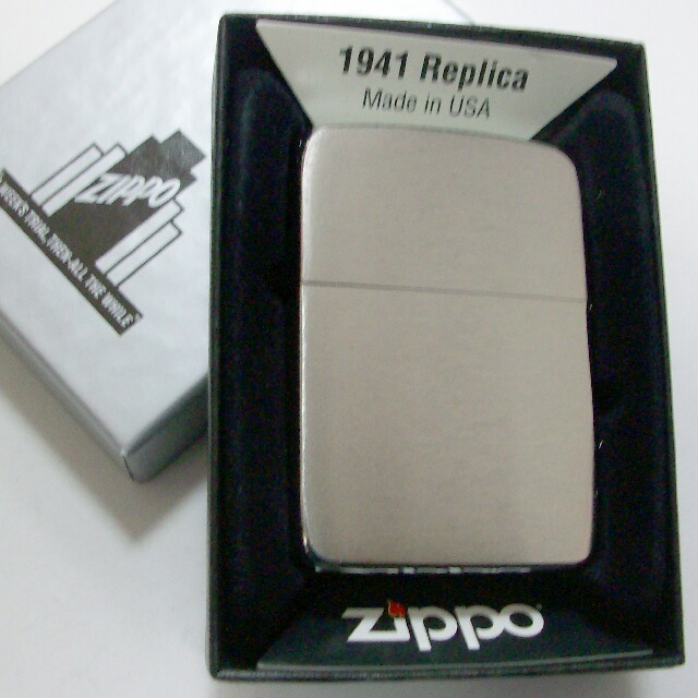 画像: ☆１９４１Replica Brushed Chrome ２０１８年 旧ボトム PATナンバー刻印モデル ZIPPO！新品