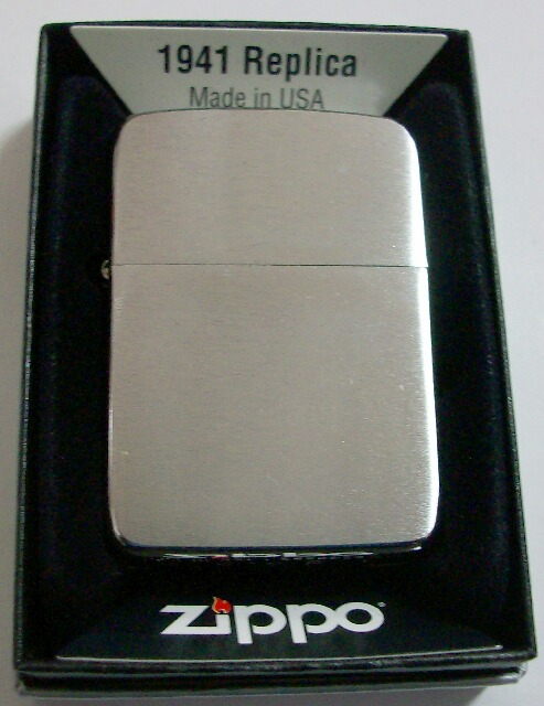 画像1: ☆１９４１Replica Brushed Chrome ２０１８年 旧ボトム PATナンバー刻印モデル ZIPPO！新品