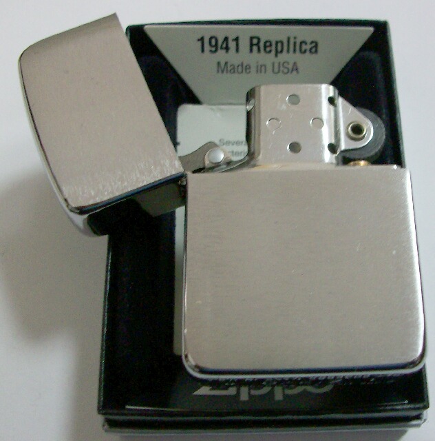 画像: ☆１９４１Replica Brushed Chrome ２０１８年 旧ボトム PATナンバー刻印モデル ZIPPO！新品