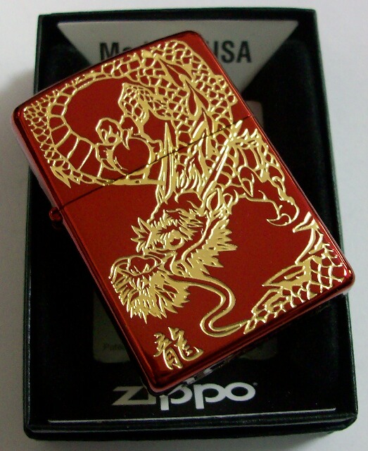 画像: ☆龍！ＲＥＤ　ＤＲＡＧＯＮ！イオンレッド ＆ 金 龍 エッチング ２０１４年 ＺＩＰＰＯ！新品