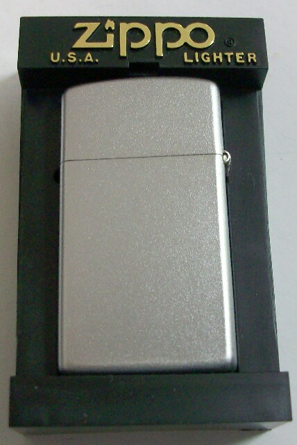 画像: ★カナダ・ジッポー！ジッポー社 カナダ工場製 ２００２年 サテンクローム ＳＬＩＭ ＺＩＰＰＯ！新品