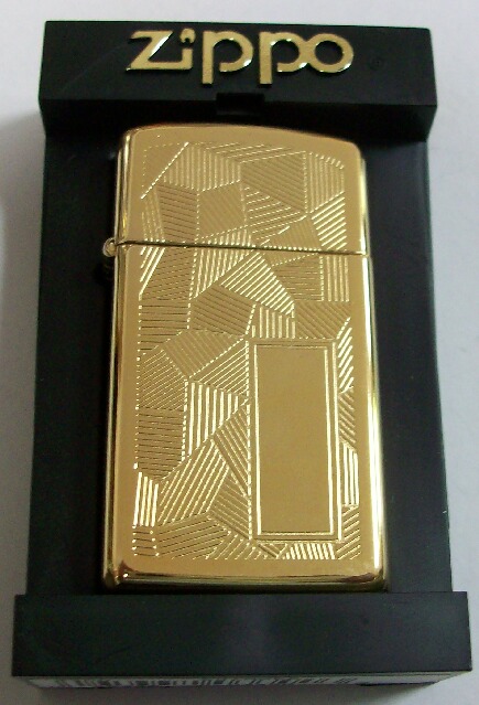 画像1: ★カナダ・ジッポー！カナダ工場製 スリム！ゴールド・プレート １９９５年 ＳＬＩＭ　ＺＩＰＰＯ！新品Ｂ