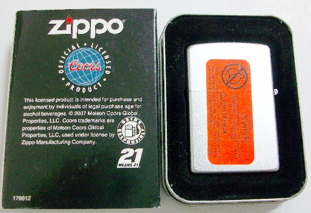 画像: ☆ＣＯＯＲＳ！クアーズ 米国老舗ビール ＵＳＡ ２００７年 ＺＩＰＰＯ！新品