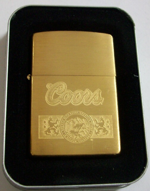 画像: ☆ＣＯＯＲＳ！クアーズ 米国老舗ビール ２００７年 真鍮ソリッドブラス ＺＩＰＰＯ！新品