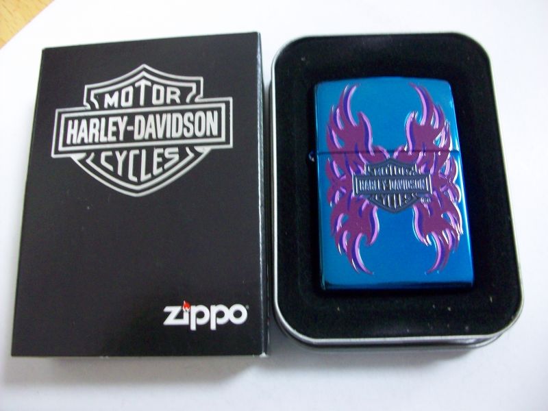 画像: ☆HARLEY-DAVIDSON！本場 ＵＳＡ サファイアブルー ＺＩＰＰＯ！新品 